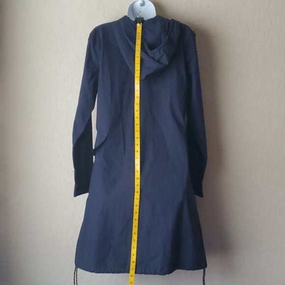 VTG Tommy Jeans dark blue hooded rain coat smock NWT - Picture 6 of 10